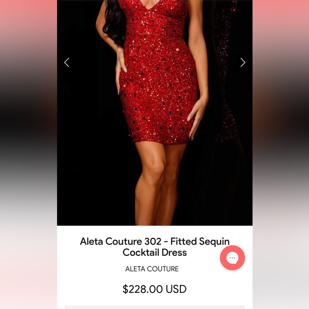 Aleta formal dress, red, size 00